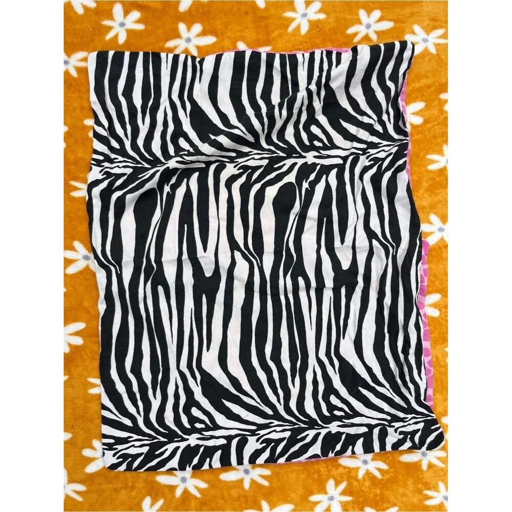 Almost Vintage Zebra Print Pink Leopard Print Shams Standard Pillowcases Y2k